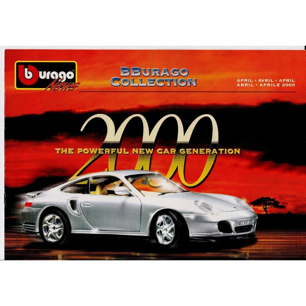BBurago Diecast Catalog April 2000 Porsche VW Corvette Lamborghini 1:18